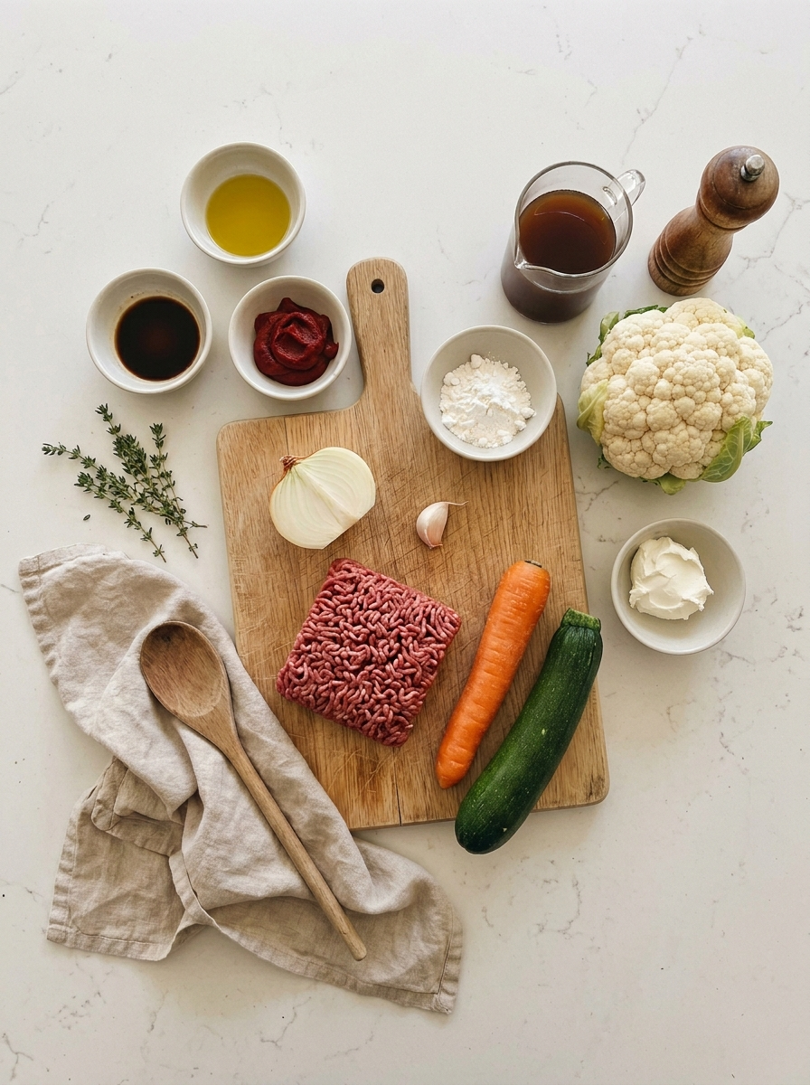 Ingredients for Cottage Pie recipe