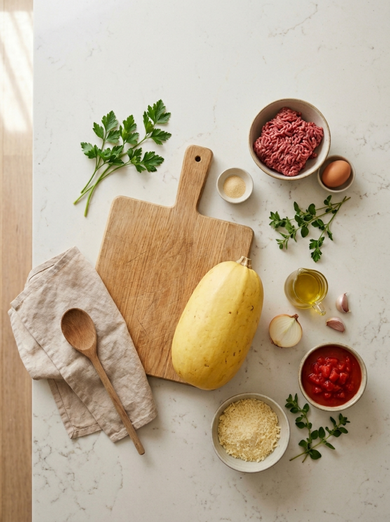 Ingredients for Spaghetti Squash Meatballs Recipe