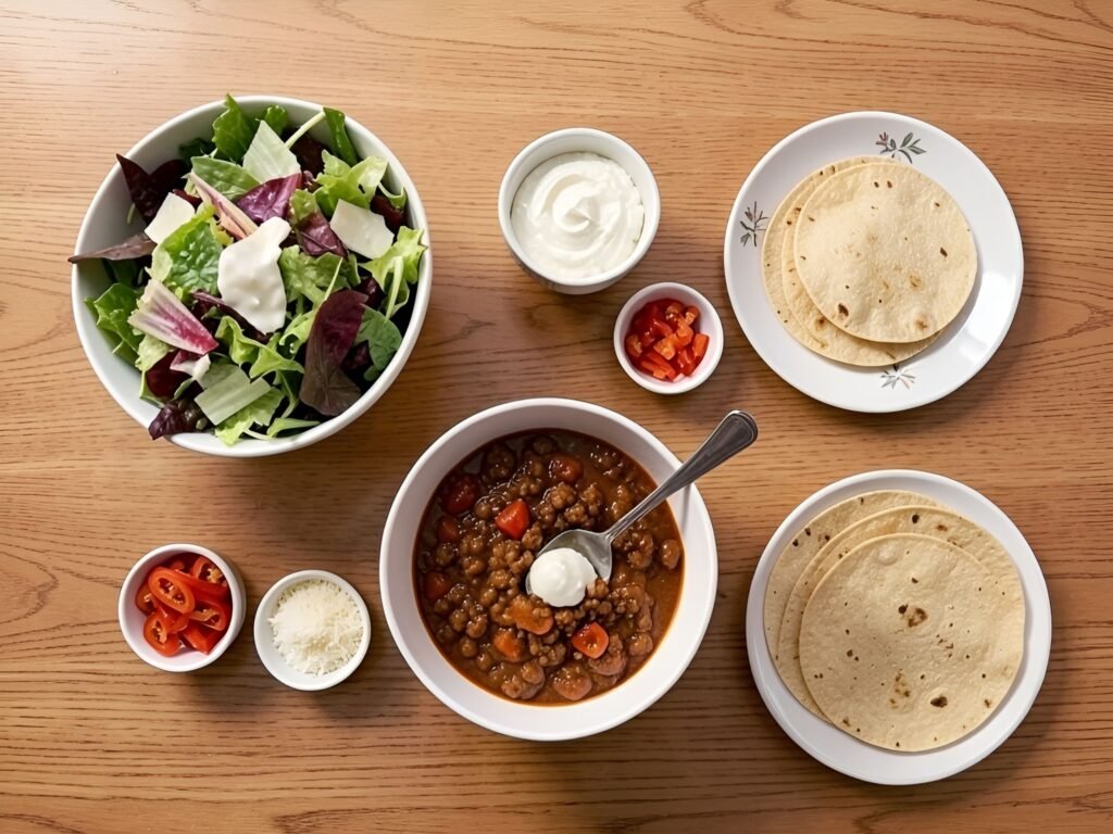 table showing easy gluten and dairy free family dinners