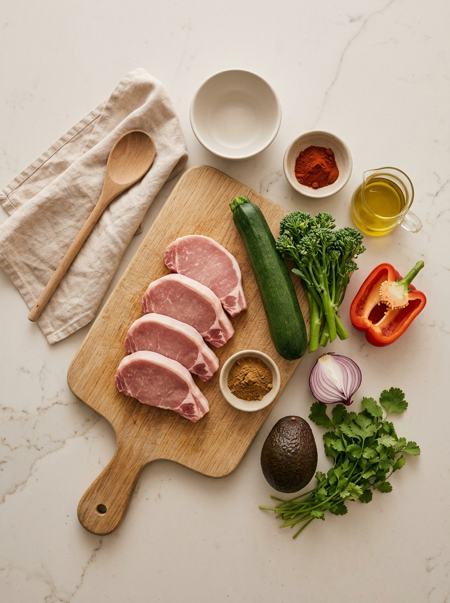 easy pork tray bake recipe ingredients