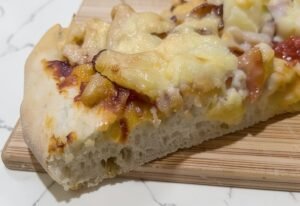 Soft homemade pizza crust from easy pizza dough recipe