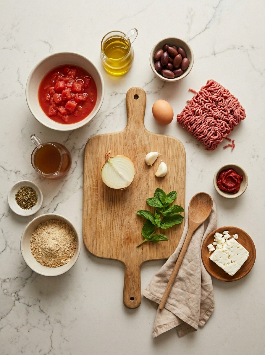 greek meatball bake easy one pan dinner