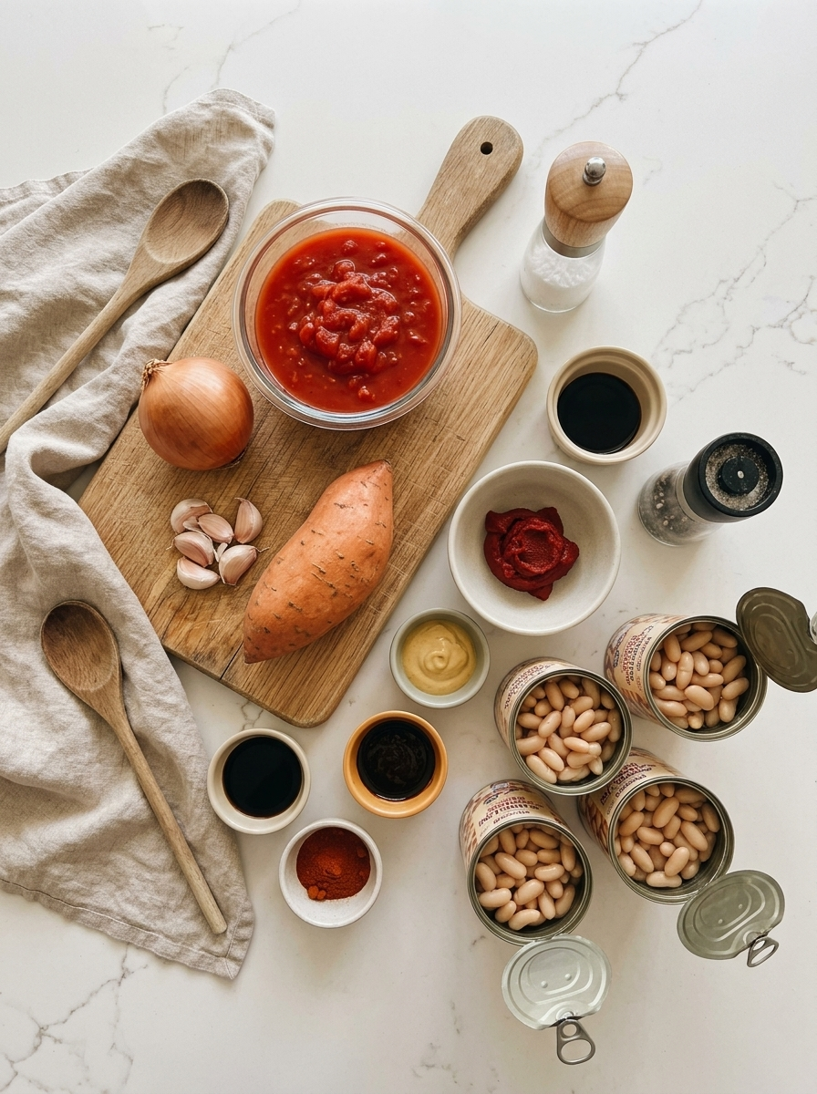 ingredients for slow cooker baked beans