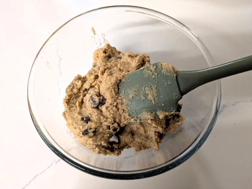 chickpea cookie dough mixture after chilling