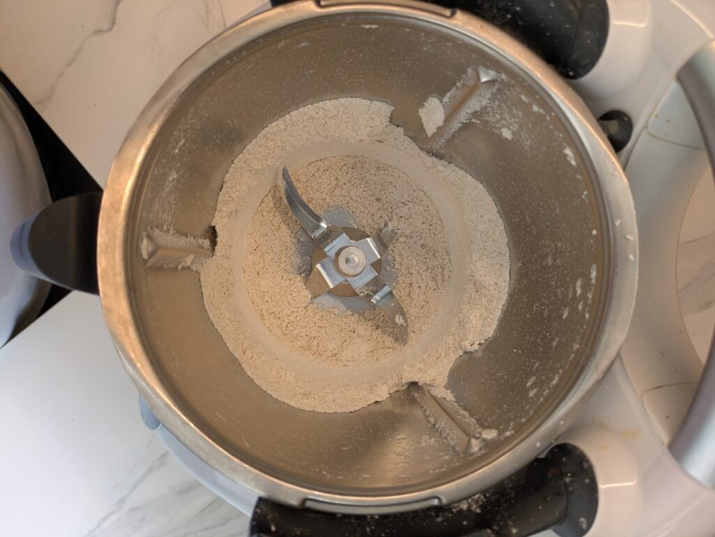 rolled oats blitzed into flour for cookie dough bites